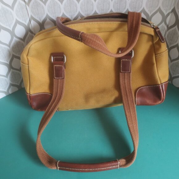 Vintage Genuine Fossil Thick Canvas and Leather Hand Grip and Shoulder Purse. - Picture 1 of 11
